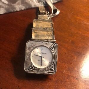 COPY - Silpada square silver panel link watch